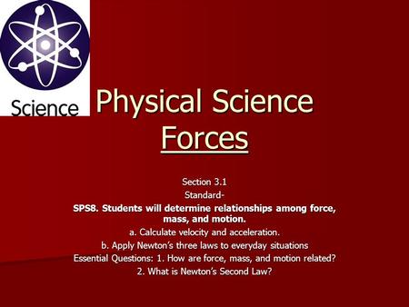 Physical Science Forces