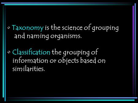Classification the grouping of information or objects based on