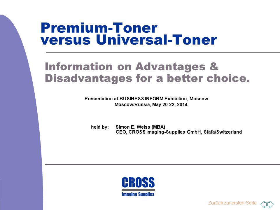 Premium-Toner versus Universal-Toner - ppt video online download