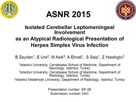 ASNR 2015 Isolated Cerebellar Leptomeningeal Involvement