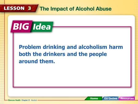Problem drinking and alcoholism harm both the drinkers and the people around them.