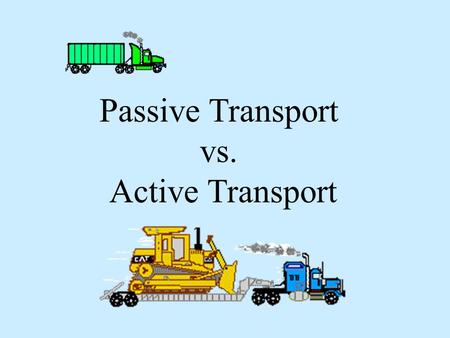 Passive Transport vs. Active Transport. Remember that all cells have … Plasma or cell membranes that are selectively permeable and very fluid… (Click.