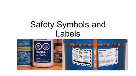 Safety Symbols and Labels