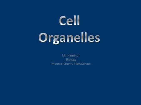 Mr. Hamilton Biology Monroe County High School. Cell Organelles Organelle= “specialized cell part that performs a specific function” Found only inside.