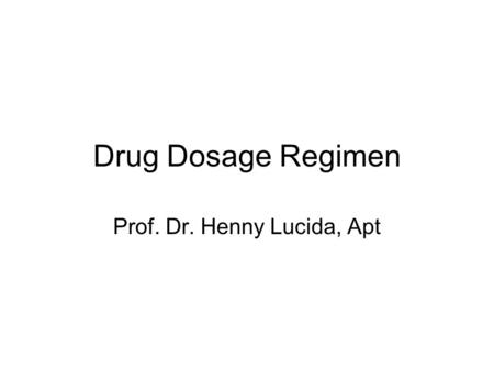 Prof. Dr. Henny Lucida, Apt