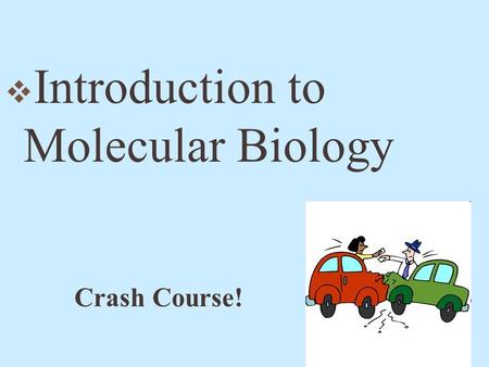 Crash Course!  Introduction to Molecular Biology.