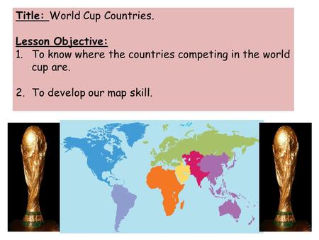 Title: World Cup Countries.