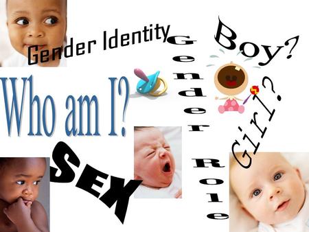 Gender Identity Boy? Who am I? Girl? Gender Role SEX.