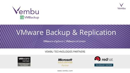 VMware Backup & Replication VMware vSphere | VMware vCenter.