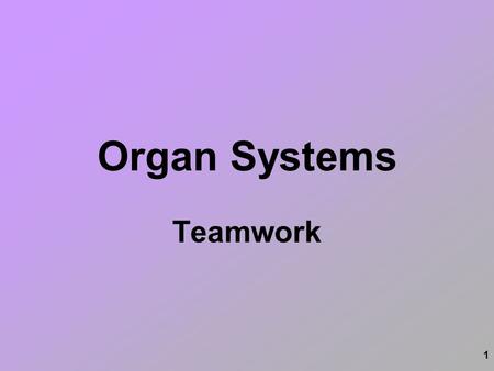 1 Organ Systems Teamwork. 2 Nervous Digestive Integumentary Respiratory Skeletal Muscular Excretory Circulatory Endocrine Reproductive Lymphatic 11 Systems.