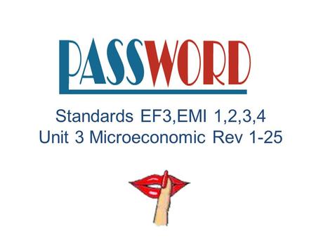 A Vocabulary Review Activity Standards EF3,EMI 1,2,3,4 Unit 3 Microeconomic Rev 1-25.