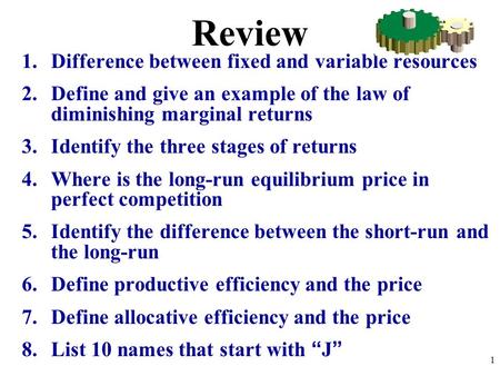Review Difference between fixed and variable resources