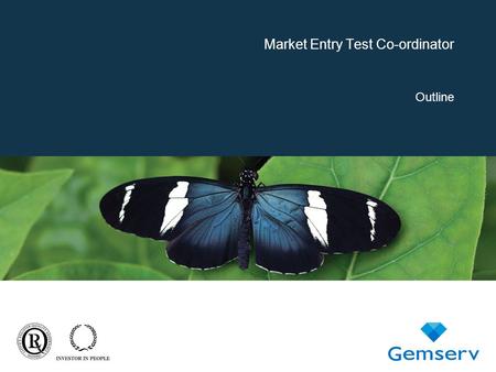 Market Entry Test Co-ordinator Outline. Who is Gemserv? Gemserv is a leading specialist consultancy helping competitors make customer markets work more.