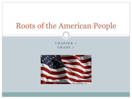 Roots of the American People