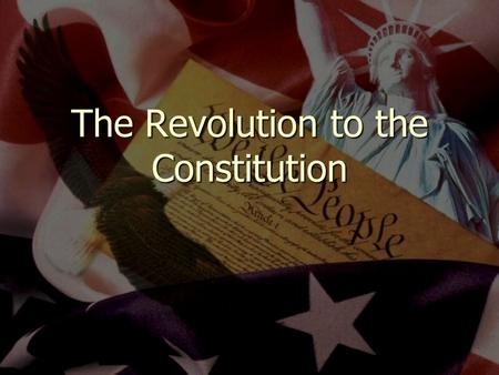 The Revolution to the Constitution. The New Government Articles of Confederation (1777) Articles of Confederation (1777) Is the Articles of Confederation.