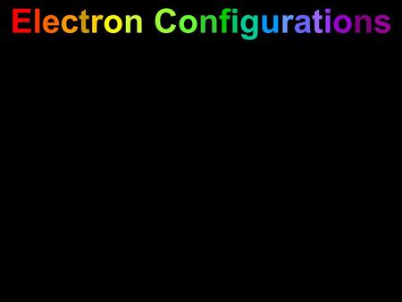 Electron Configurations. Electron Configurations ShellSublevels 1s 2s p 3s p d 4s p d f.
