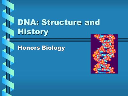 DNA: Structure and History Honors Biology DNA is a chemical!! Human Strawberries.