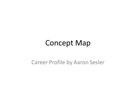 Concept Map Career Profile by Aaron Sesler. College Texas A&M College Station, Texas Established 1871 Freshman student ACT average- 26 Freshman student.