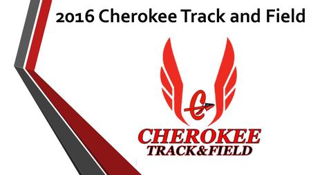 2016 Cherokee Track and Field. Who are WE?! Back to Back County Champions Region Champions State Qualifiers FAMILY!