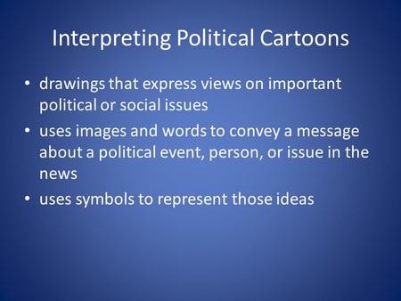 Interpreting Political Cartoons