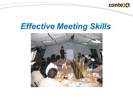 Effective Meeting Skills