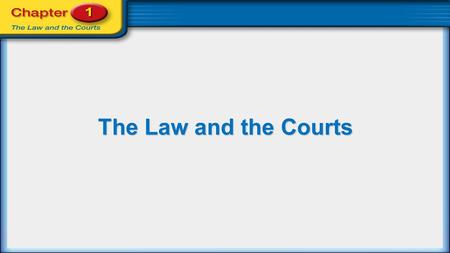 The Law and the Courts. Section 1.1 The Foundations of Law.