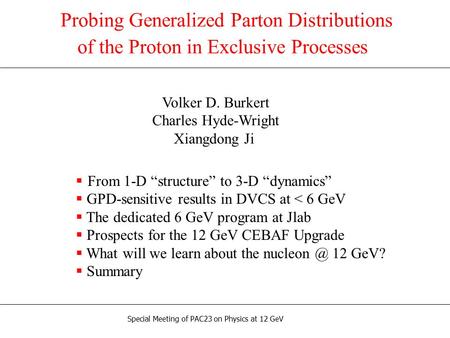 Probing Generalized Parton Distributions