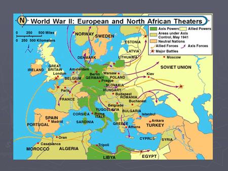 World War II The War in Europe Poland ► German-Soviet Pact ► Invaded on Sep. 1, 1939, surrender on Sep. 28, 1939 ► Britain & France declare war on Germany.