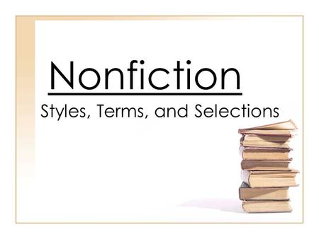 Styles, Terms, and Selections
