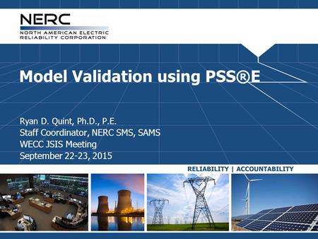 Model Validation using PSS®E