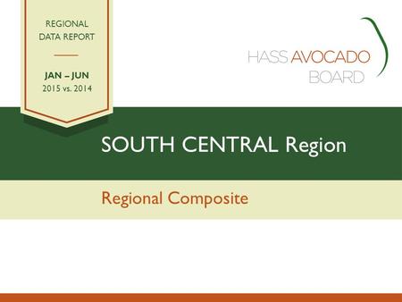SOUTH CENTRAL Region Regional Composite REGIONAL DATA REPORT JAN – JUN 2015 vs. 2014.
