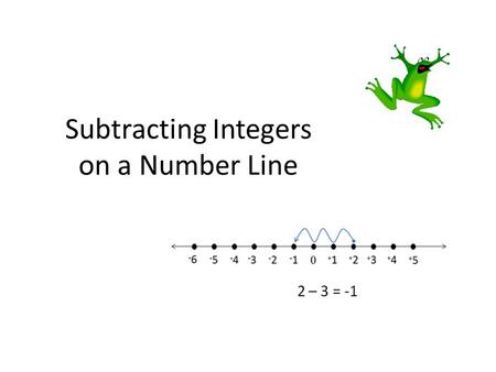 Subtracting Integers on a Number Line. How to subtract using a number line Place a circle on the number line to represent the first number in the problem.