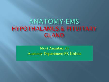 ANATOMY-ems hypothalamus & pituitary gland