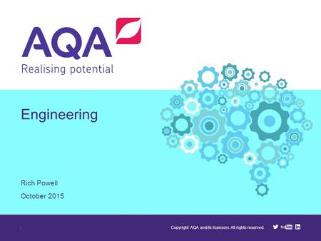 1 Copyright AQA and its licensors. All rights reserved. Engineering Rich Powell October 2015.