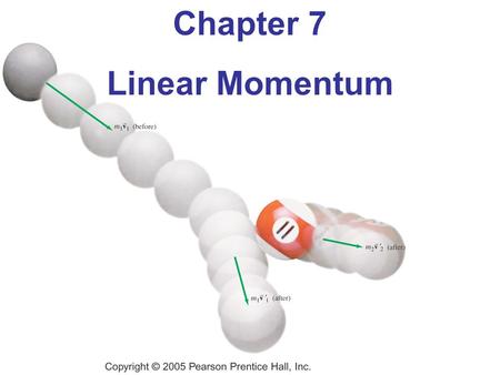 Chapter 7 Linear Momentum. Objectives: Students will be able to: Explain that a conserved quantity is a quantity that remains numerically constant. Define.