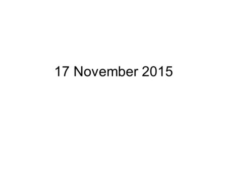 17 November 2015.