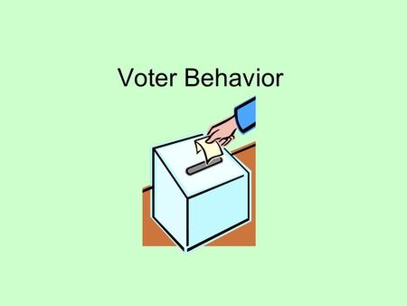 Voter Behavior. Terms to Know Ballot Fatigue – run out of patience and knowledge at the end of the ballot and leave it blank Time-zone Fallout - polls.