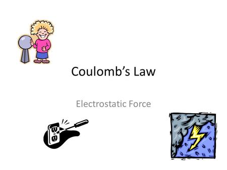 Coulomb’s Law Electrostatic Force.
