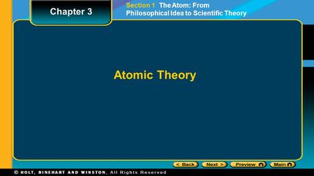 Section 1  The Atom: From Philosophical Idea to Scientific Theory
