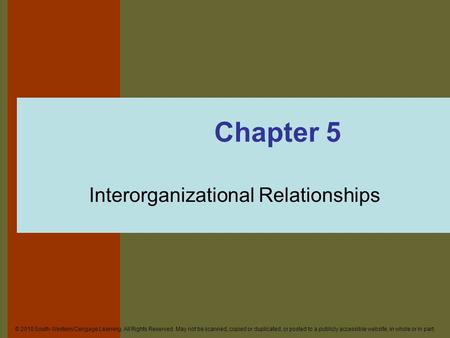 Interorganizational Relationships