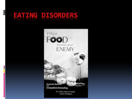 Causes  It is important to understand that an eating disorder is merely a symptom of an underlying problem. Eating Disorders can have MANY causes, but.