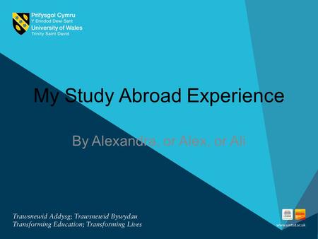 My Study Abroad Experience By Alexandra, or Alex, or Ali.