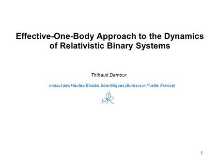 Effective-One-Body Approach to the Dynamics