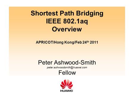 Shortest Path Bridging IEEE 802