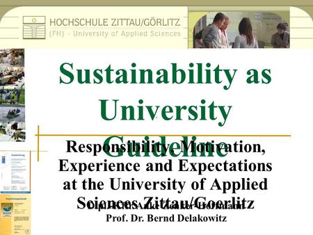 Sustainability as University Guideline