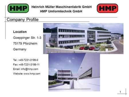 Company Profile Location Goeppinger Str Pforzheim Germany
