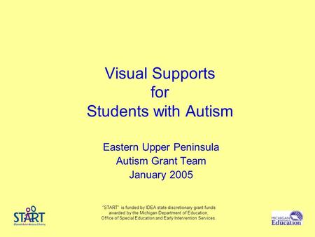 Visual Supports for Students with Autism