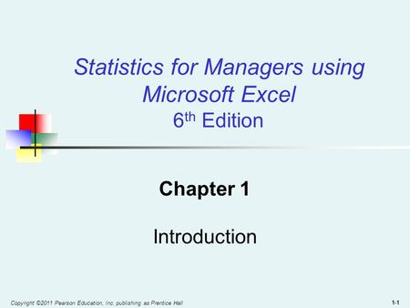 Statistics for Managers using Microsoft Excel 6th Edition