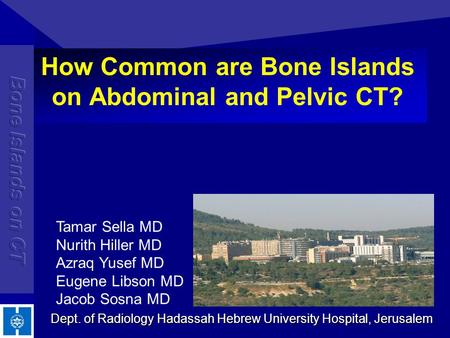 How Common are Bone Islands on Abdominal and Pelvic CT?