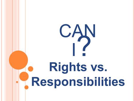 Rights vs. Responsibilities